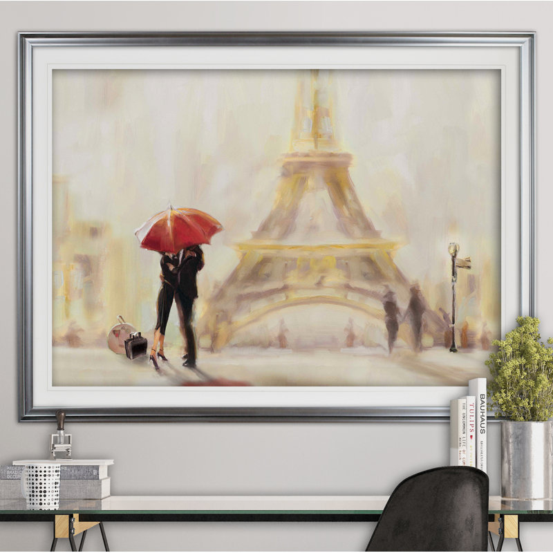 Paris Moment - Imprimé, Cadre argenté, H 31 po x l 43 po x P 1,5 po