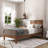 Knighten Solid Wood Twin Bed Frame Light Walnut-324616893-324616894