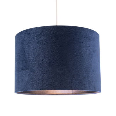 Contemporary Thin Lined Soft Velvet Fabric Round Lamp Shade By 