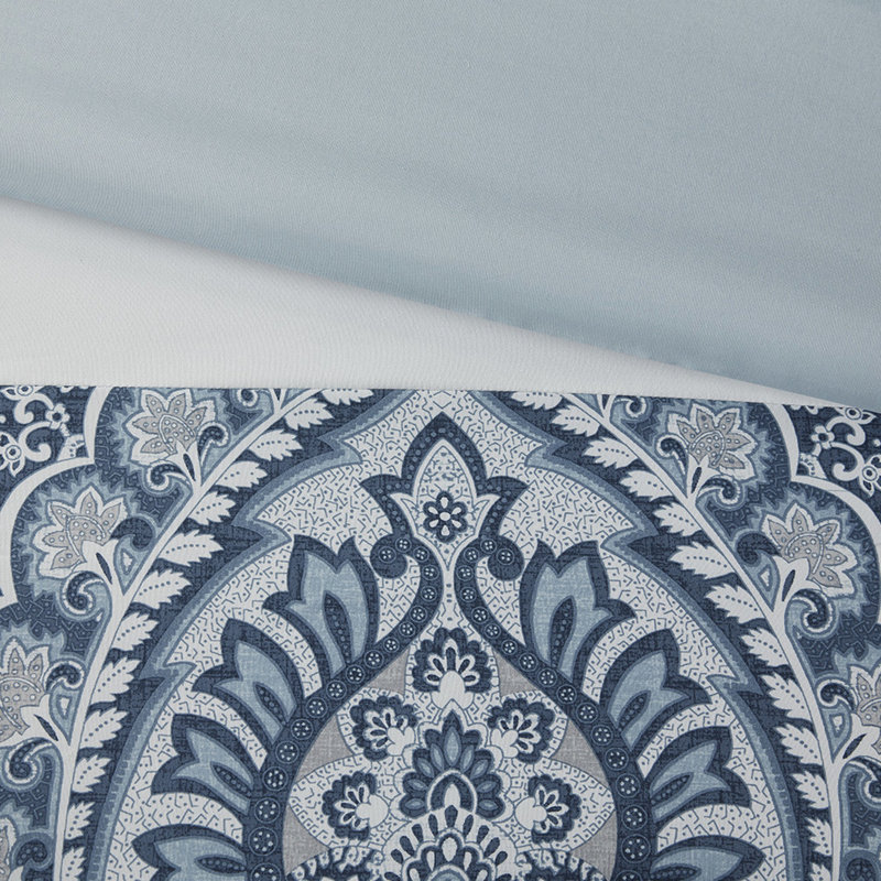 Grand 8 chambres à coucher - conception à motif d'édredon et rembourrage pour coussins décoratifs de lit, Bleu