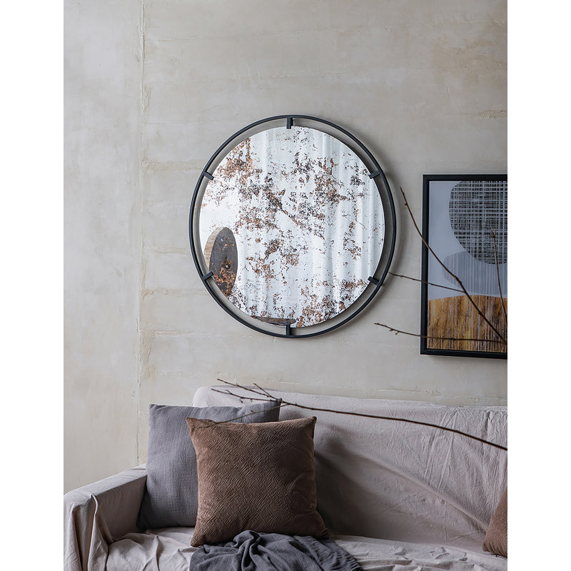Miroir rond en fer