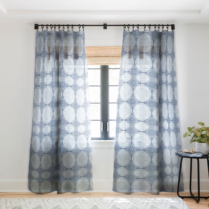 Panneau de rideau transparent Pimlada, 50 po x 84 po