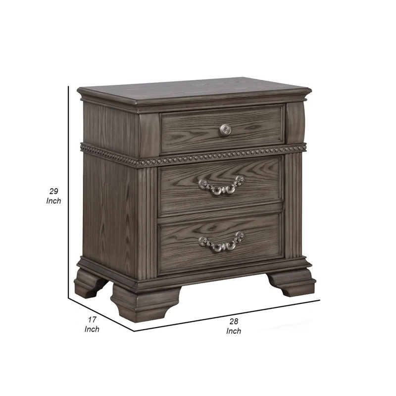 Table de chevet Althena, gris