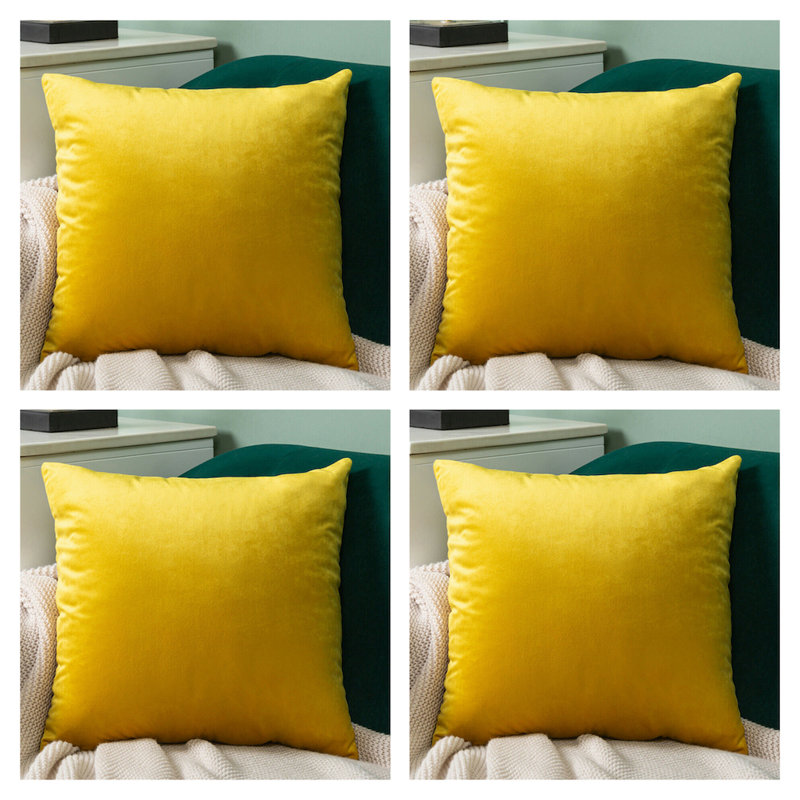 Nayelee Square Cushion Cover, Light Orange