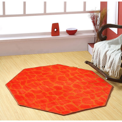 Tapis orange foncé girafe pour salon, salle à manger, cuisine, chambre à coucher, enfants