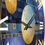 Horloge murale en métal mauve et jaune-93382956