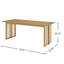 Ensemble de salle à manger 5 pièces en bois d'hévéa, table 70,87 po en rotin et 4 chaises