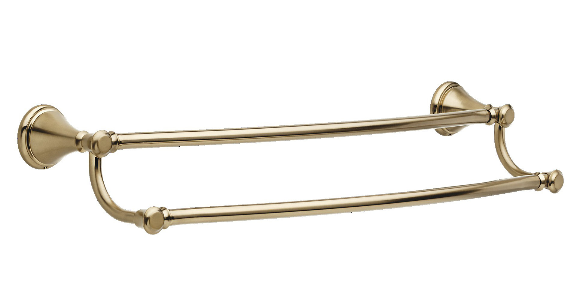 Delta  Cassidy 24-in Double Polished Nickel Wall Mount Double Towel Bar