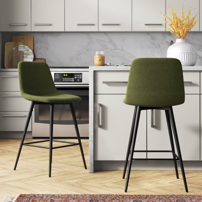 Seidman 26" Upholstered Low Back Counter Stool