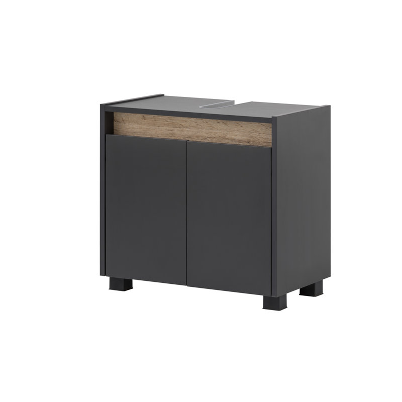 Cosmo 56.9cm Single Bathroom Vanity Base Only, Anthracite