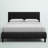 Alexanra Vegan Leather Platform Bed-383572094