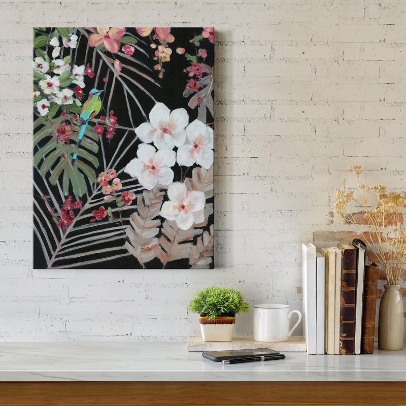 «Tropical Midnight I» par Sally Swatland, reproduction sur toile tendue, H 12 po x l 8 po x P 1 po