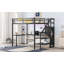 Lit mezzanine avec bureau en L et port USB