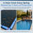Blue Wave Arctic Armor 30 x 50 Ft Rectangular Mesh Pool Leaf Net for Inground Pools, Fine Mesh Pool Cover with Reinforced Corner Grommets, Water Tube Loops, and 4 Ft Overlap for Fall Leaf Protection-9055476