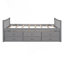 Modern Style Daybed With Trundle And Drawers-1742553892