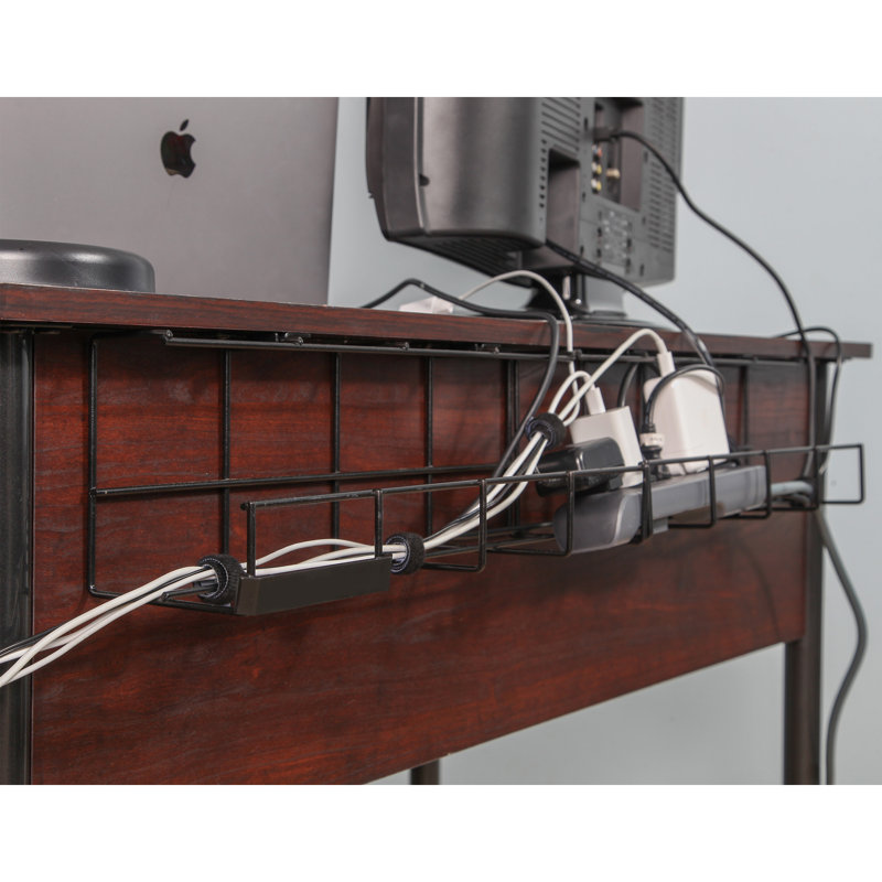 32-Inch Cord Management Trays - 2-Pack 16-Inch Raceway Channels - Cord Holder Kit