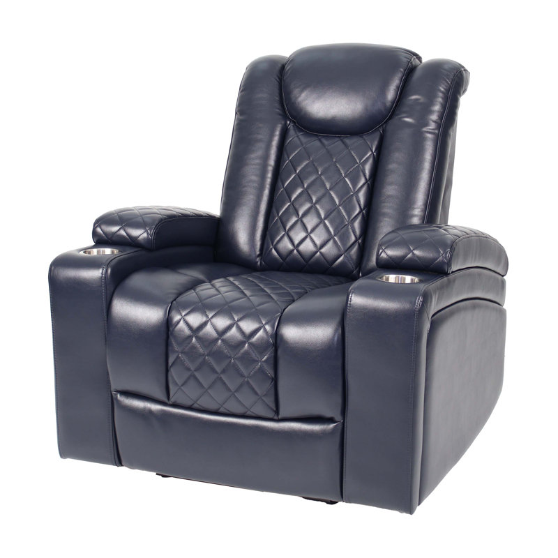 Fauteuil inclinable électrique simple, Bleu