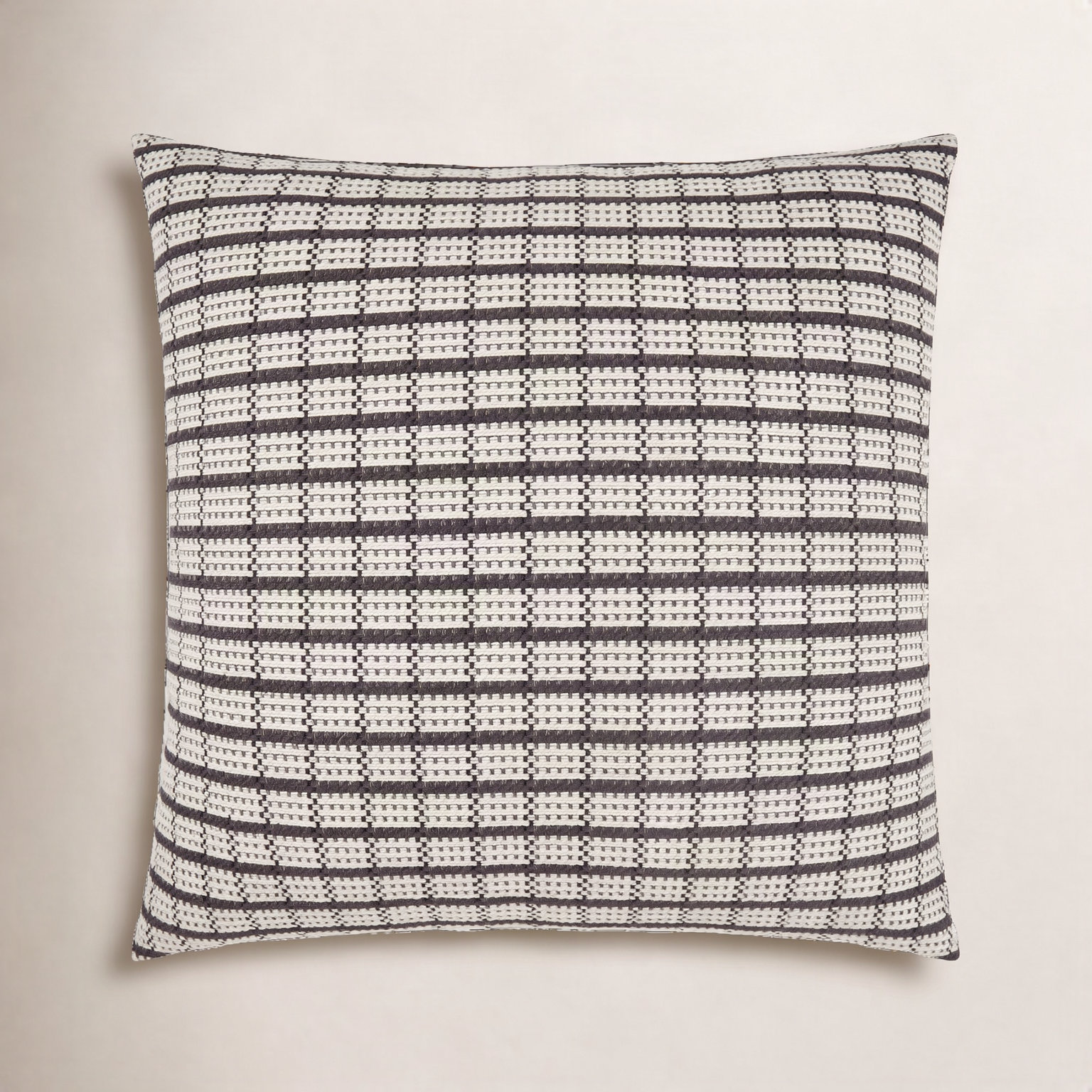 Grazino Plaid Throw Pillow, Graphite, Square 24"