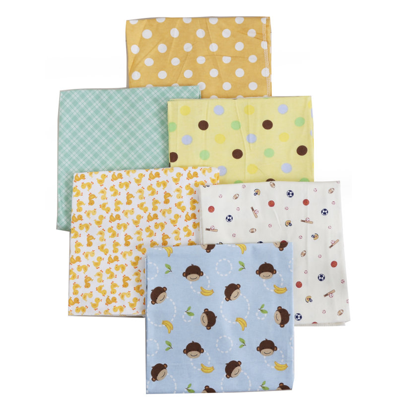 Ensemble de couverture pour bébé en flanelle de coton 6 pièces HamLake