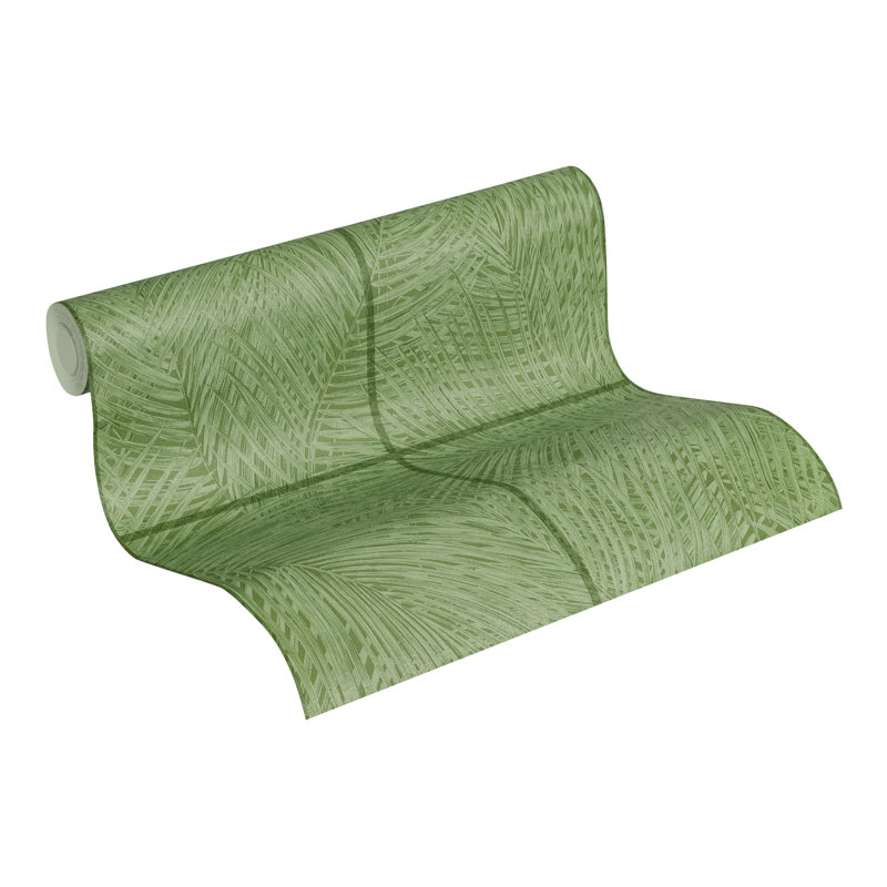 Cettina 10.05m x 53cm Matte Wallpaper Roll, Green