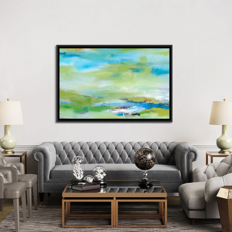 « grace period », impression sur toile, H 18 po x l 26 po x P 1,5 po, Toile avec cadre noir, Pas de tapis
