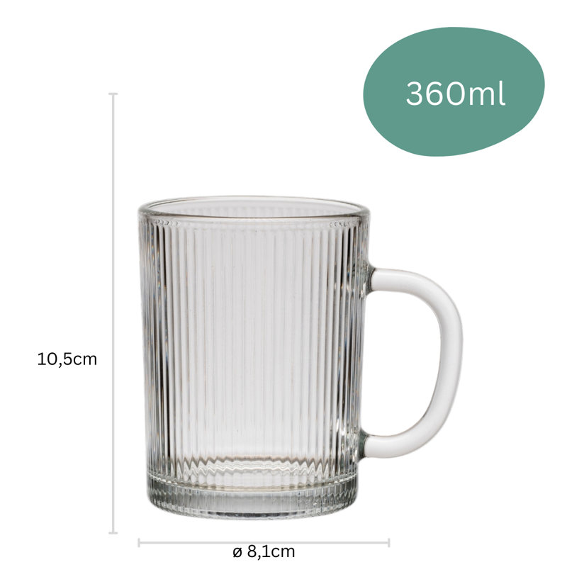 Zoha 360ml Premium Glass Drinking Glass Set