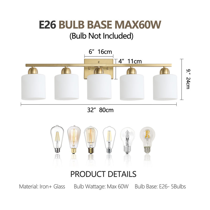 Modern Vanity Wall Sconce (Bulb Not Included)