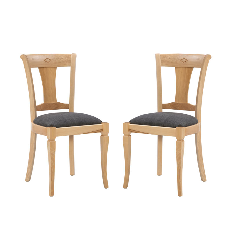 Ensemble de 2 chaises d'appoint Kizzie, Gris foncé, Brun