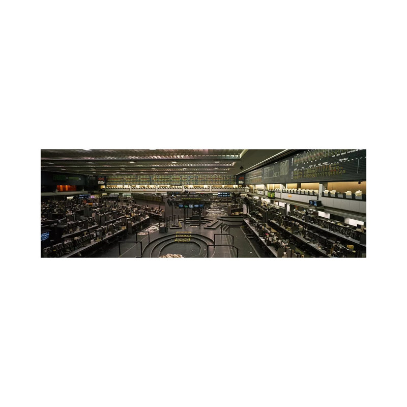 Empty Pits on the Trading Floor After Hours, Chicago Mercantile Exchange 1 Piece Wrapped Canvas Panoramic Wall Art