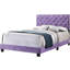 Lit double mauve avec base stable - l 58 po x P 77 po x H 48 po Matériaux Élégant Instructions de montage faciles Structure de matelas de chambre à coucher transitionnelle S'agence à plusieurs styles de décor