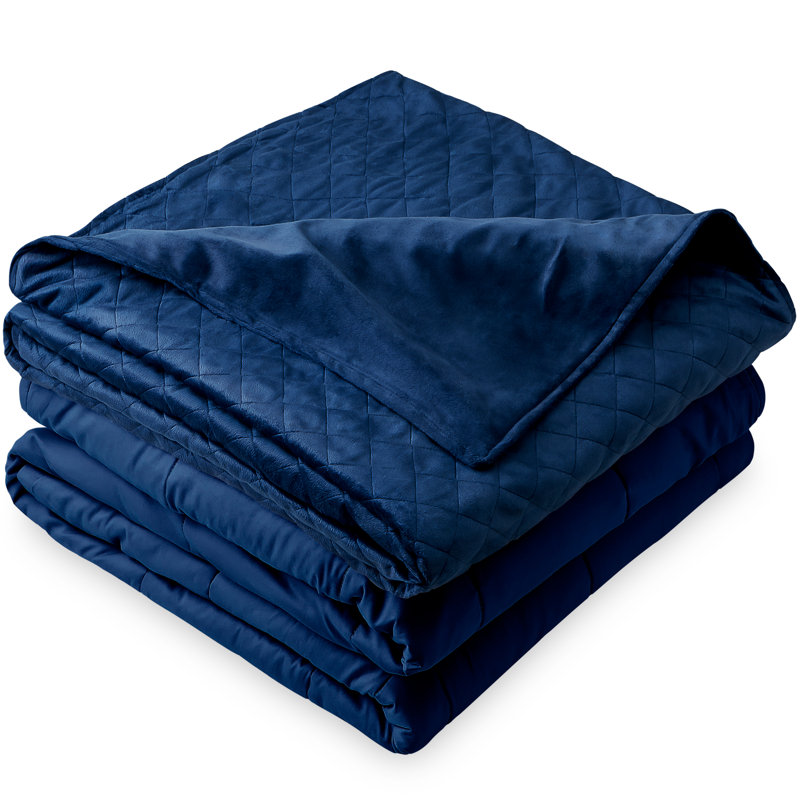 Minky Weighted Blanket Set, Dark Blue