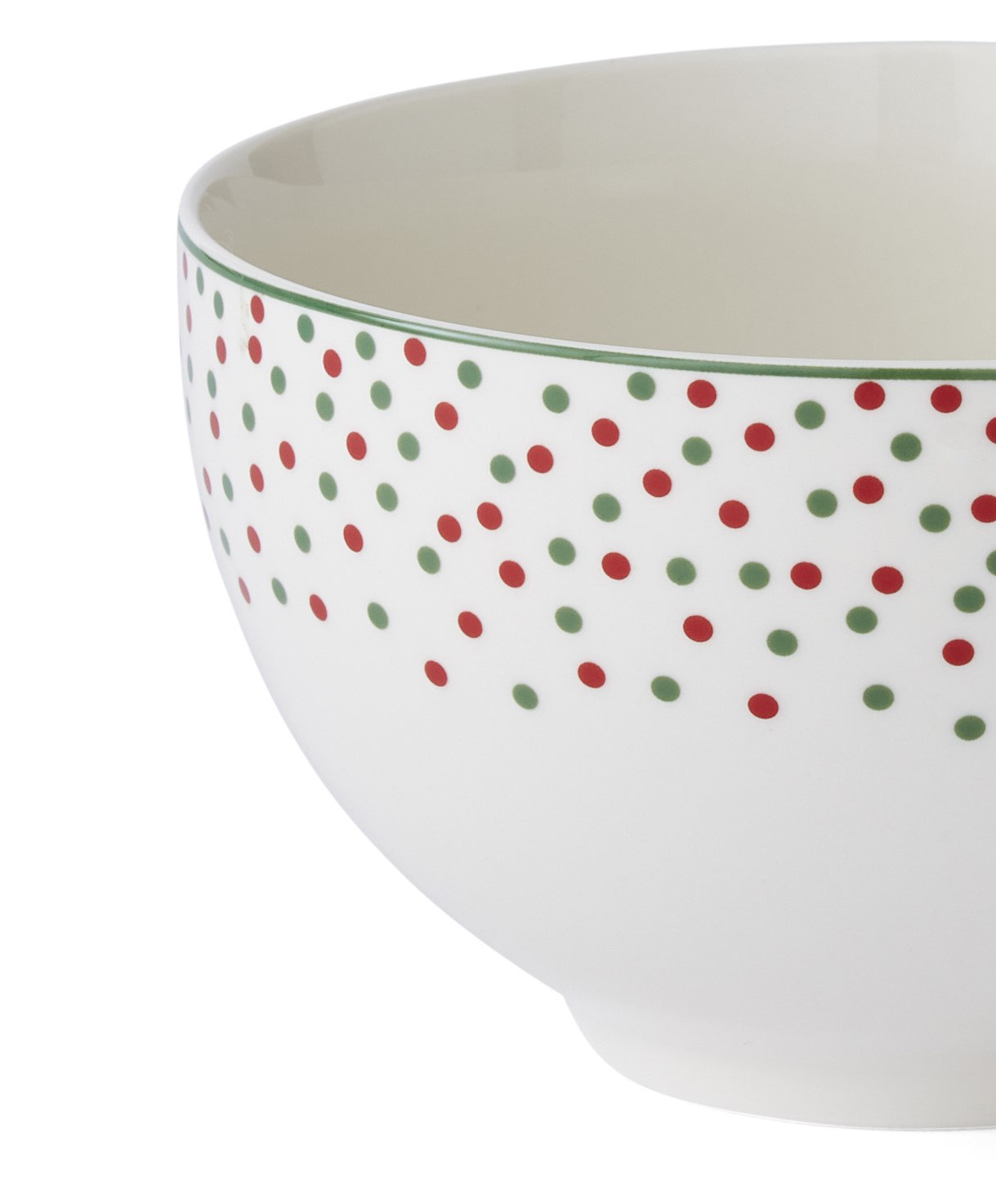 Christmas Tree Polka Dot Rice Bowl