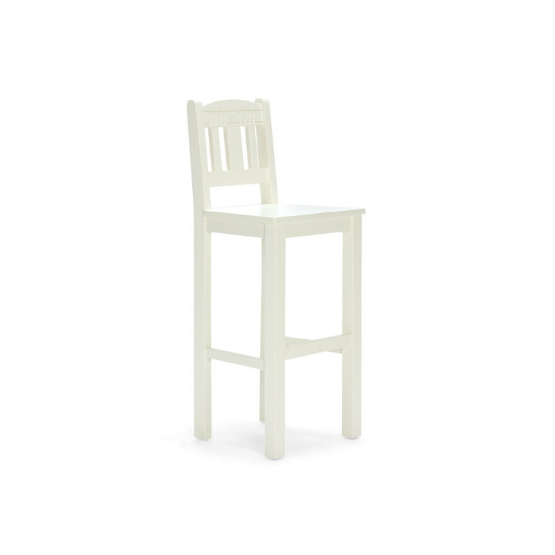 Canepa Solid Wood Counter Stool, White