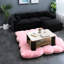 Canapés d'angle modulaires à compression, mousse de 271 cm (106,7 po), noir moderne, salon