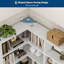 Bibliothèque de coin de 74 po de hauteur - bibliothèque à 6 niveaux avec tiroir et armoires, bibliothèque en L-224785889