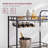 34.3'' W Bar Cart Kitchen Serving Cart With Multi-Level Storage Drinks Trolley, Home Bar Serving Cart, Wine Cart-956133338