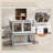 32 Gal Stackable Storage Bins With Lids, 3 Packs Collapsible Closet Organizers And Storage, Plastic Drawer Storage Container On Wheels With 5-Sided Access, Doors For Blankets-1181655702