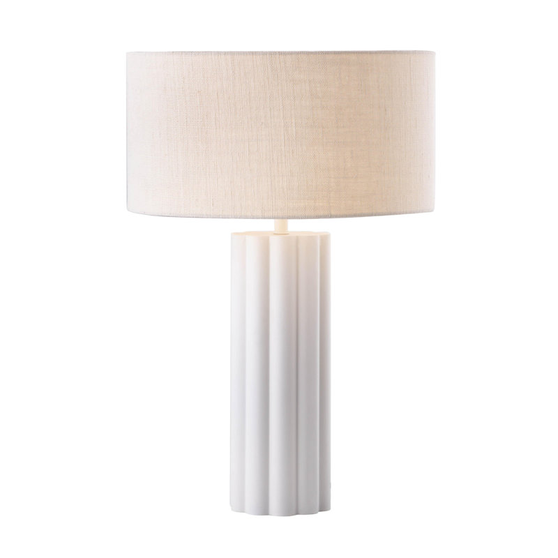 Lampe de table Catharine Latur, Crème, crème, Blanc