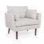 Fauteuil club d'appoint avec pieds en bois