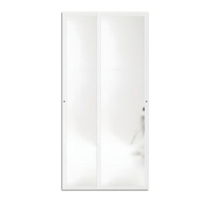 Portes Milette - 2 portes coulissantes | Shaker avec Apprêt | Miroir avec support | Fait au Canada