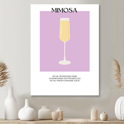 Champagne Mimosa, impression d'art mural