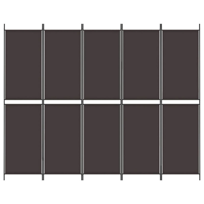 Cloison pliante Rikkea, Brun, 5, H 78,7 po x l 98,4 po