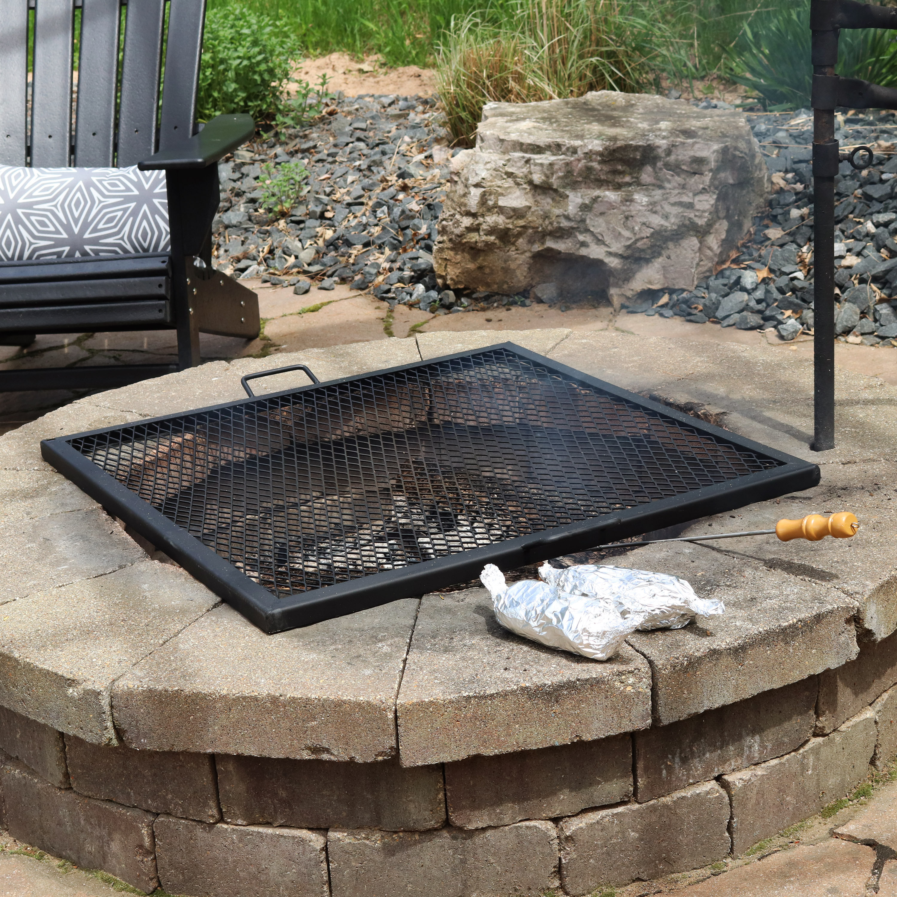 Cooking grate on sale for fire pit