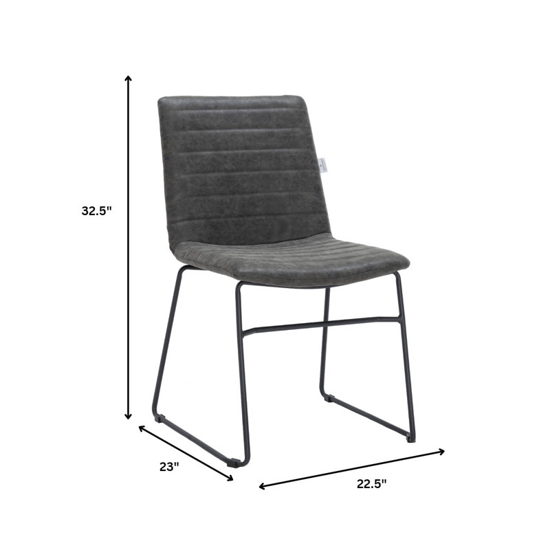 Lagan Leather/Polyester Office Guest Chair – Ergonomic Desk & Conference Seating with Stainless Steel Base, Fixed Arms & Lumbar Support
