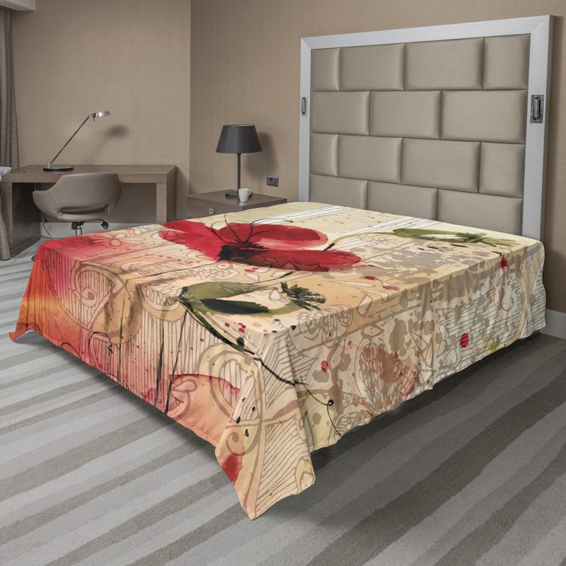 Microfiber No Pattern And Not Solid Color Flat Sheet, Full Flat Sheet