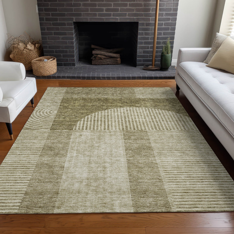Tapis intérieur / extérieur Karsyn avec envers antidérapant, Rectangle de 10 pi x 14 pi