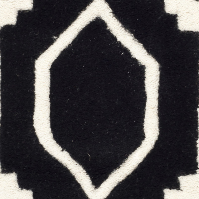 Huntress Geometric Wool Hand Woven Area Rug, Rectangle 152 x 244 cm