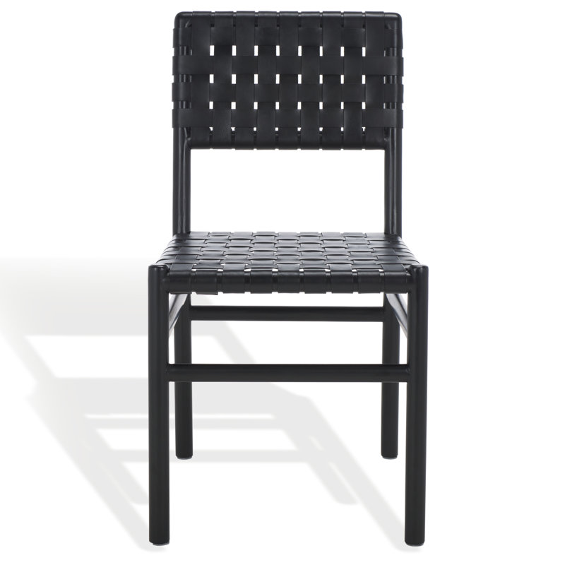 Jeremiah Leather Upholstered Dining Chair, Black