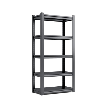 72"H Heavy Duty Garage Shelving - 5 Tier Adjustable Metal Storage Shelves, 2000LBS Capacity Industrial Utility Rack for Garage, Warehouse, 35.4"W x 15.7"D