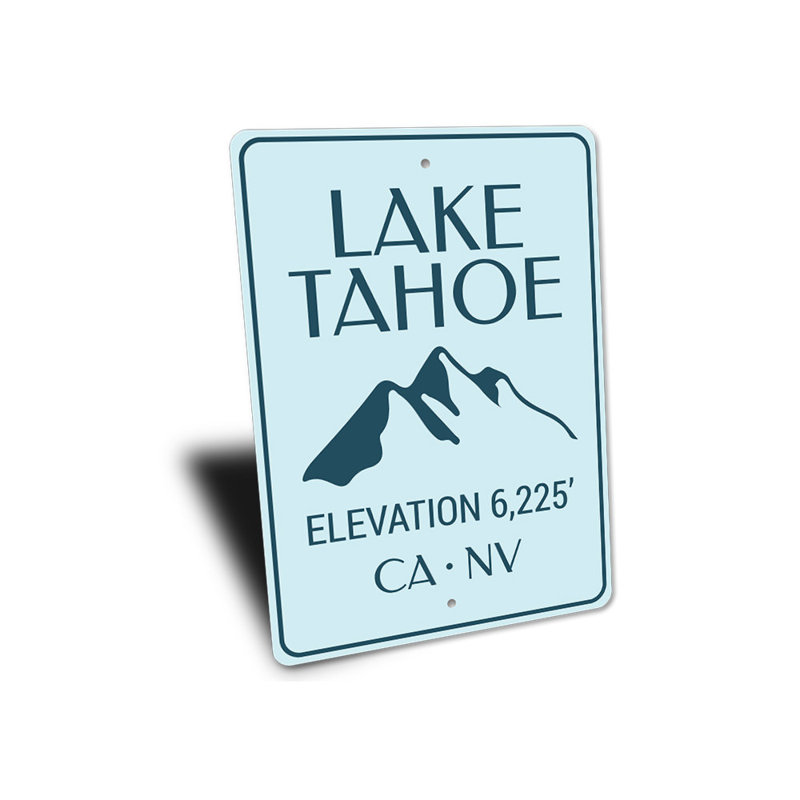 Plaque en aluminium Lake Tahoe, H 18 po x l 12 po x P 0,06 po